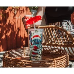 Silver Buffalo Disney Lilo & Stitch Santa Outfit Carnival Cup With Lid And Straw | Holds 20 Ounces -Baby Land Shop GUEST 00f772c2 4cf4 426e 9ffc 7501b91ca33d