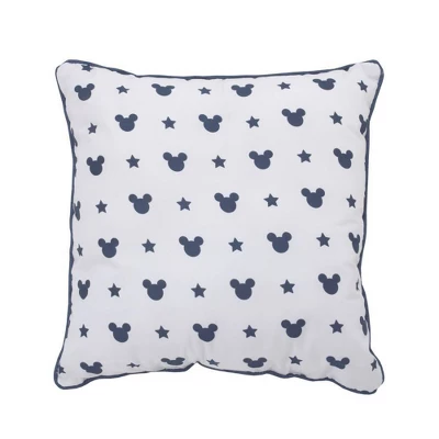 Disney Baby Mickey Mouse Hello World Appliqued Throw Pillow - Navy/Gray/White 1 Disney Baby Mickey Mouse Hello World Appliqued Throw Pillow - Navy/Gray/White