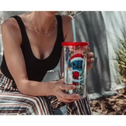 Silver Buffalo Disney Lilo & Stitch Santa Outfit Carnival Cup With Lid And Straw | Holds 20 Ounces -Baby Land Shop GUEST 0f75e98d 204a 4e3d 8732 6c20ca1282de