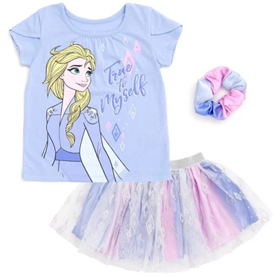 Disney Moana Princess Frozen Rapunzel Jasmine Belle Girls T-Shirt Tulle Skirt And Scrunchie 3 Piece Outfit Set Toddler 14 Disney Moana Princess Frozen Rapunzel Jasmine Belle Girls T-Shirt Tulle Skirt And Scrunchie 3 Piece Outfit Set Toddler - Image 14