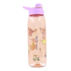 Silver Buffalo Disney Princess Icons Water Bottle With Screw-Top Lid | Holds 28 Ounces