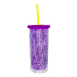 Silver Buffalo Disney Villains Plastic Cold Cup With Lid And Straw | Holds 20 Ounces