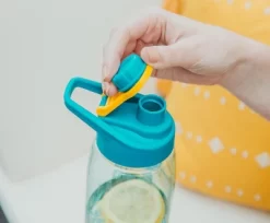 Silver Buffalo Disney Lilo & Stitch Tropical Water Bottle With Time Table | Holds 28 Ounces -Baby Land Shop GUEST 211f3715 0c26 403b 88e9 24ccda0c077c