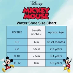 Disney Mickey Mouse Boys Water Shoes - Pool Aqua Socks For Kids- Sandals Bungee Slip On Waterproof Beach Slides Quick Dry (Toddler/Little Kid) -Baby Land Shop GUEST 397a4c96 0764 4521 bf8d 38a12f921153