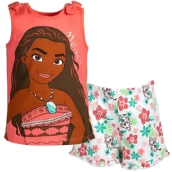 Disney Princess Princess Moana Rapunzel Jasmine Belle Girls Tank Top And French Terry Shorts Toddler -Baby Land Shop GUEST 39a4d65f d632 4453 bd04 1cf42a64dfec
