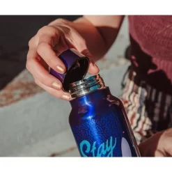 Silver Buffalo Disney Lilo & Stitch "Stay Weird" Stainless Steel Water Bottle | 27 Ounces -Baby Land Shop GUEST 39e4a1cf f0ab 4704 b529 ad736085bcce