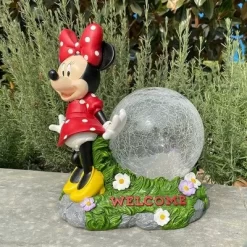 Disney 10.63" Fiberglass/Polyester Minnie Solar Garden Statue With Crackle Glass Ball -Baby Land Shop GUEST 3ed3e2b2 f772 41fe a9b8 2b64daa811ed