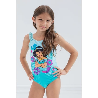 Disney Princess Cinderella Belle Tiana Jasmine Girls One Piece Bathing Suit Toddler To Little Kid 3 Disney Princess Cinderella Belle Tiana Jasmine Girls One Piece Bathing Suit Toddler To Little Kid - Image 3