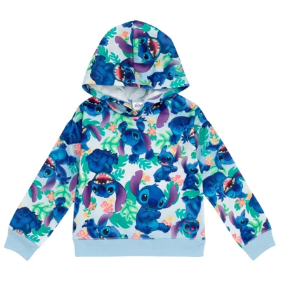 Disney Lilo & Stitch Girls French Terry Crossover Hoodie Toddler To Big Kid 7 Disney Lilo & Stitch Girls French Terry Crossover Hoodie Toddler To Big Kid - Image 7