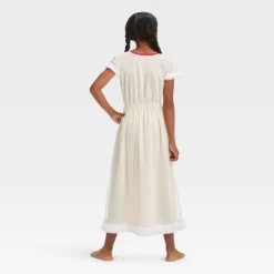 Girls' Disney Princess Christmas Dress-up NightGown - White