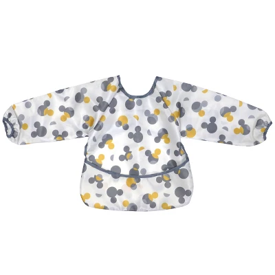 Disney Mickey Mouse Water-Resistant Polyester Long-Sleeve Coverall Bib 1 Disney Mickey Mouse Water-Resistant Polyester Long-Sleeve Coverall Bib
