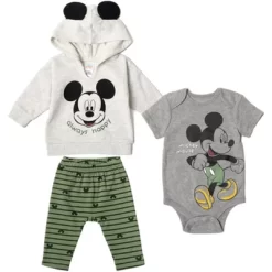 Disney Classics Mickey Mouse Winnie The Pooh Baby Hoodie Bodysuit And Pants 3 Piece Outfit Set Newborn To Infant -Baby Land Shop GUEST 6ec5fec4 b33d 4e7f b049 d9e210c5c844