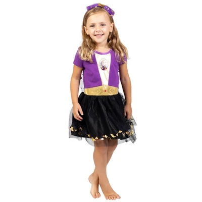 Disney Frozen Princess Anna Girls Cosplay Costume Gown And Headband Toddler 7 Disney Frozen Princess Anna Girls Cosplay Costume Gown And Headband Toddler - Image 7