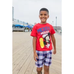 Disney Mickey Mouse T-Shirt And Shorts Outfit Set Toddler To Big Kid