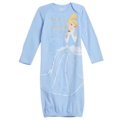 Disney Princess Baby Girls 3 Pack Long Sleeve Swaddle Sleeper Gowns Newborn