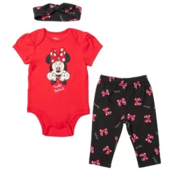 Disney Minnie Mouse Mickey Mouse Marie Baby Girls Bodysuit Pants And Headband 3 Piece Outfit Set Newborn To Infant -Baby Land Shop GUEST 7f42f360 37d0 4e61 a629 51bedd8148f1