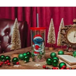 Silver Buffalo Disney Lilo & Stitch Santa Outfit Carnival Cup With Lid And Straw | Holds 20 Ounces -Baby Land Shop GUEST 7f81d2e5 9f75 424a a495 f8d6c94a12d4