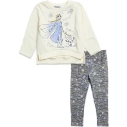 Disney Frozen Princess Anna Elsa Girls Sweatshirt And Leggings Outfit Set Toddler -Baby Land Shop GUEST 833c7665 7394 4e08 8549 f7b5a74d09fe