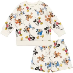 Disney Mickey Mouse French Terry Sweatshirt & Shorts Grey -Baby Land Shop GUEST 8598c1c1 1b58 4483 a569 583a97a519ab