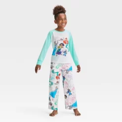 Girls' Disney 100 2pc Long Sleeve Fleece Pajama Set - White/Light Green -Baby Land Shop GUEST 8b0952ae 143f 4d6f 9b1f 7f1c4795eff1
