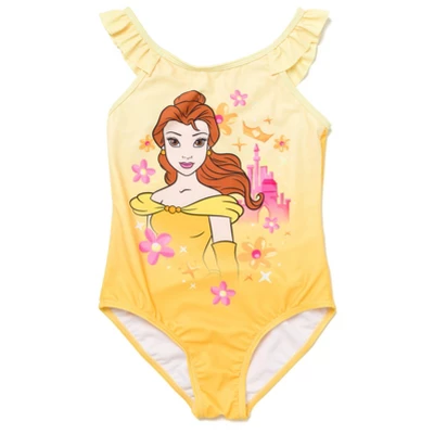 Disney Princess Cinderella Belle Tiana Jasmine Girls One Piece Bathing Suit Toddler To Little Kid 10 Disney Princess Cinderella Belle Tiana Jasmine Girls One Piece Bathing Suit Toddler To Little Kid - Image 10