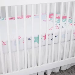 Disney The Little Mermaid Ariel Photo Op Fitted Crib Sheet - Coral/Aqua/White -Baby Land Shop GUEST a6e415fc 0ccf 4913 9336 9ef4ebe411c0