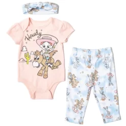 Disney Minnie Mouse Mickey Mouse Marie Baby Girls Bodysuit Pants And Headband 3 Piece Outfit Set Newborn To Infant -Baby Land Shop GUEST a9d528a7 9b83 470d ac46 c39f3825e8e3