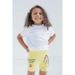 Disney Princess Ariel Belle Rapunzel Moana Girls 4 Pack Bike Shorts Toddler To Big Kid