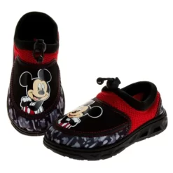 Disney Mickey Mouse Boys Water Shoes - Pool Aqua Socks For Kids- Sandals Bungee Slip On Waterproof Beach Slides Quick Dry (Toddler/Little Kid)