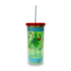 Silver Buffalo Disney Lilo & Stitch Holiday Lights Carnival Cup With Lid And Straw | Holds 20 Ounces