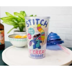 Silver Buffalo Disney Lilo & Stitch Ice Cream Shoppe Acrylic Carnival Cup With Lid And Straw -Baby Land Shop GUEST ca3a64cf ec60 496b b70b ccd03ca1b4be