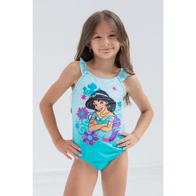 Disney Princess Cinderella Belle Tiana Jasmine Girls One Piece Bathing Suit Toddler To Little Kid 1 Disney Princess Cinderella Belle Tiana Jasmine Girls One Piece Bathing Suit Toddler To Little Kid