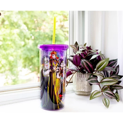 Silver Buffalo Disney Villains Plastic Cold Cup With Lid And Straw | Holds 20 Ounces 2 Silver Buffalo Disney Villains Plastic Cold Cup With Lid And Straw | Holds 20 Ounces - Image 2