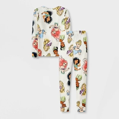 Girls' Disney Princess Snug Fit 4pc Pajama Set - Purple 1 Girls' Disney Princess Snug Fit 4pc Pajama Set - Purple