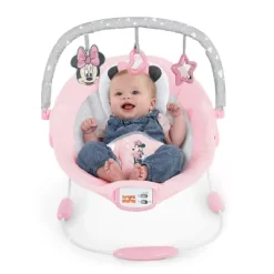 Bright Starts Disney Baby Minnie Mouse Rosy Skies Pink Baby Bouncer Infant Seat -Baby Land Shop GUEST dd50c359 53b1 4e45 aac3 3894d4131b39