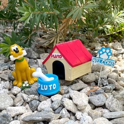Disney 4pc Polyester/Stone Pluto Miniature Garden Set 3 Disney 4pc Polyester/Stone Pluto Miniature Garden Set - Image 3