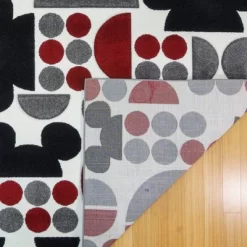 Disney Mickey Mouse Encore 5'3"x7' Indoor Spheres Area Rug Red/Black/Gray -Baby Land Shop GUEST e2fe4757 832f 4cd6 a087 3c3d4ba4d366