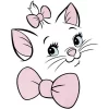 Disney Girl's Aristocats Marie Face T-Shirt