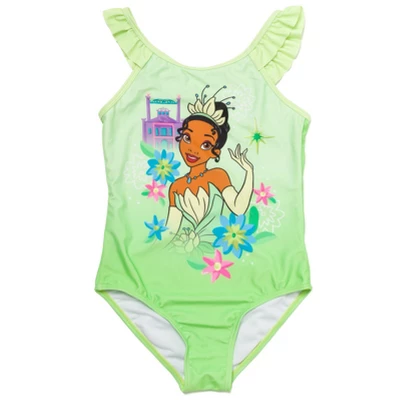 Disney Princess Cinderella Belle Tiana Jasmine Girls One Piece Bathing Suit Toddler To Little Kid 8 Disney Princess Cinderella Belle Tiana Jasmine Girls One Piece Bathing Suit Toddler To Little Kid - Image 8