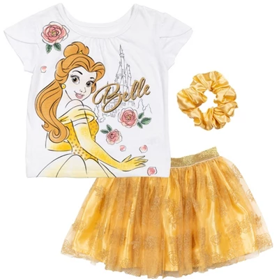 Disney Moana Princess Frozen Rapunzel Jasmine Belle Girls T-Shirt Tulle Skirt And Scrunchie 3 Piece Outfit Set Toddler 10 Disney Moana Princess Frozen Rapunzel Jasmine Belle Girls T-Shirt Tulle Skirt And Scrunchie 3 Piece Outfit Set Toddler - Image 10