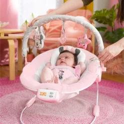 Bright Starts Disney Baby Minnie Mouse Rosy Skies Pink Baby Bouncer Infant Seat -Baby Land Shop GUEST fe22b55f aa60 4fe0 b031 483992e1001f